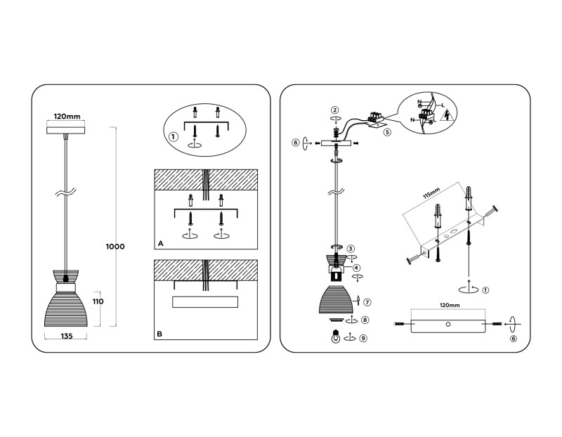 Подвесной светильник Ambrella Light TR3401