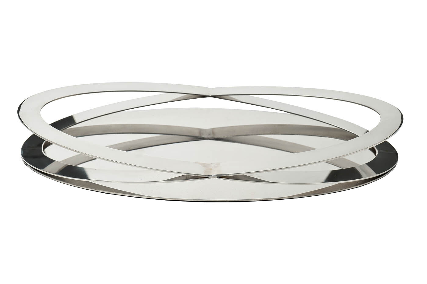 Поднос овальный зеркальный/серебро Garda Decor 2K389176-S