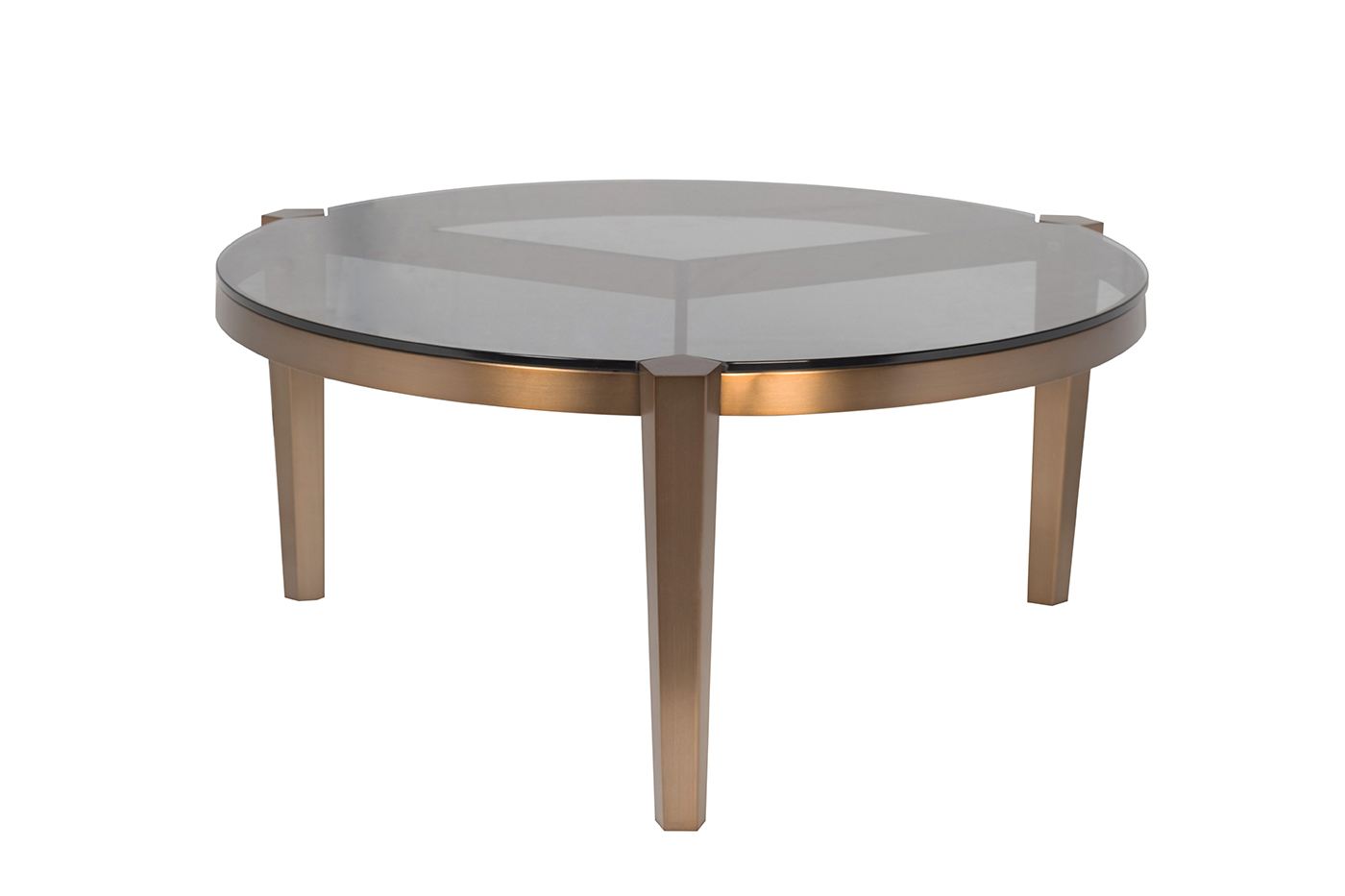 Стол журнальный круглый со стеклом Garda Decor 58DB-25857