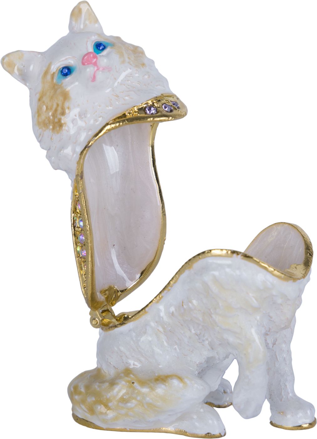 Шкатулка для драгоценностей со стразами Котик Glasar 39-075