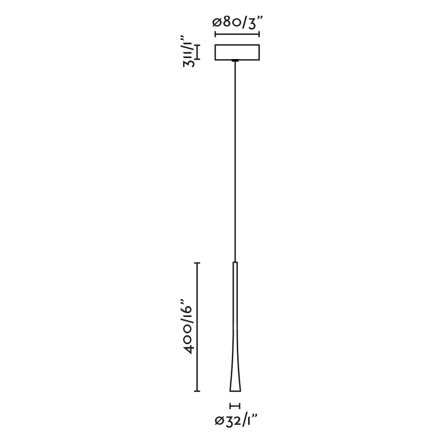 DIANA 400 Белый подвесной светильник LED 6W 2700K Faro