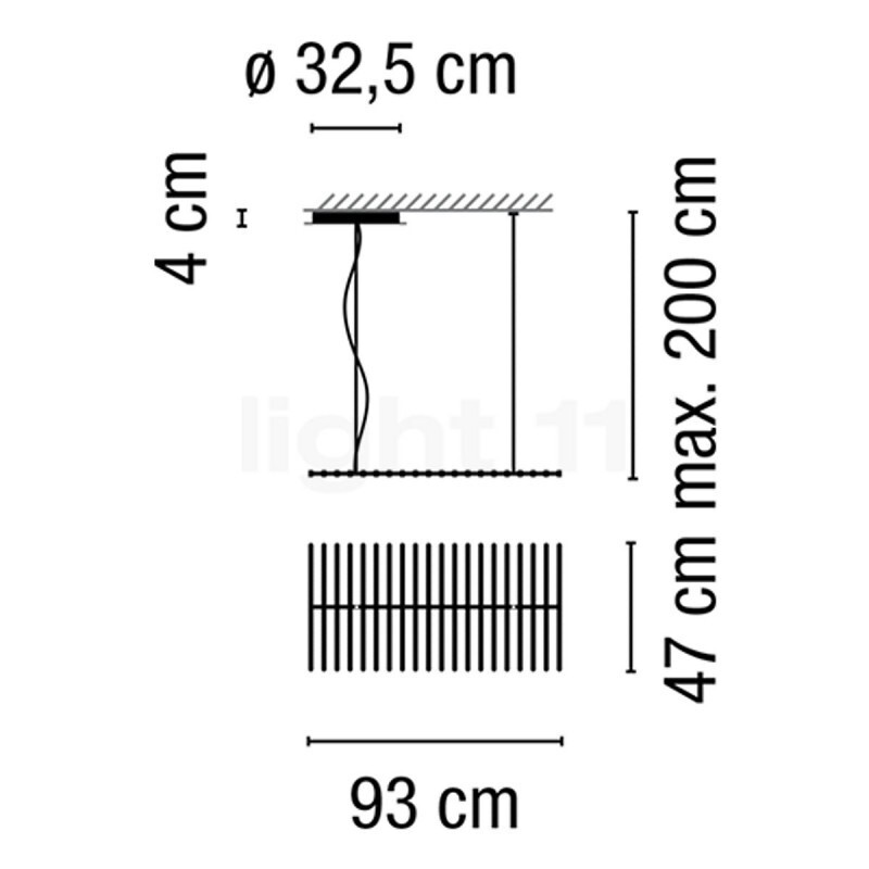 ПОДВЕСНОЙ СВЕТИЛЬНИК VIBIA Rhythm Horizontal 2111