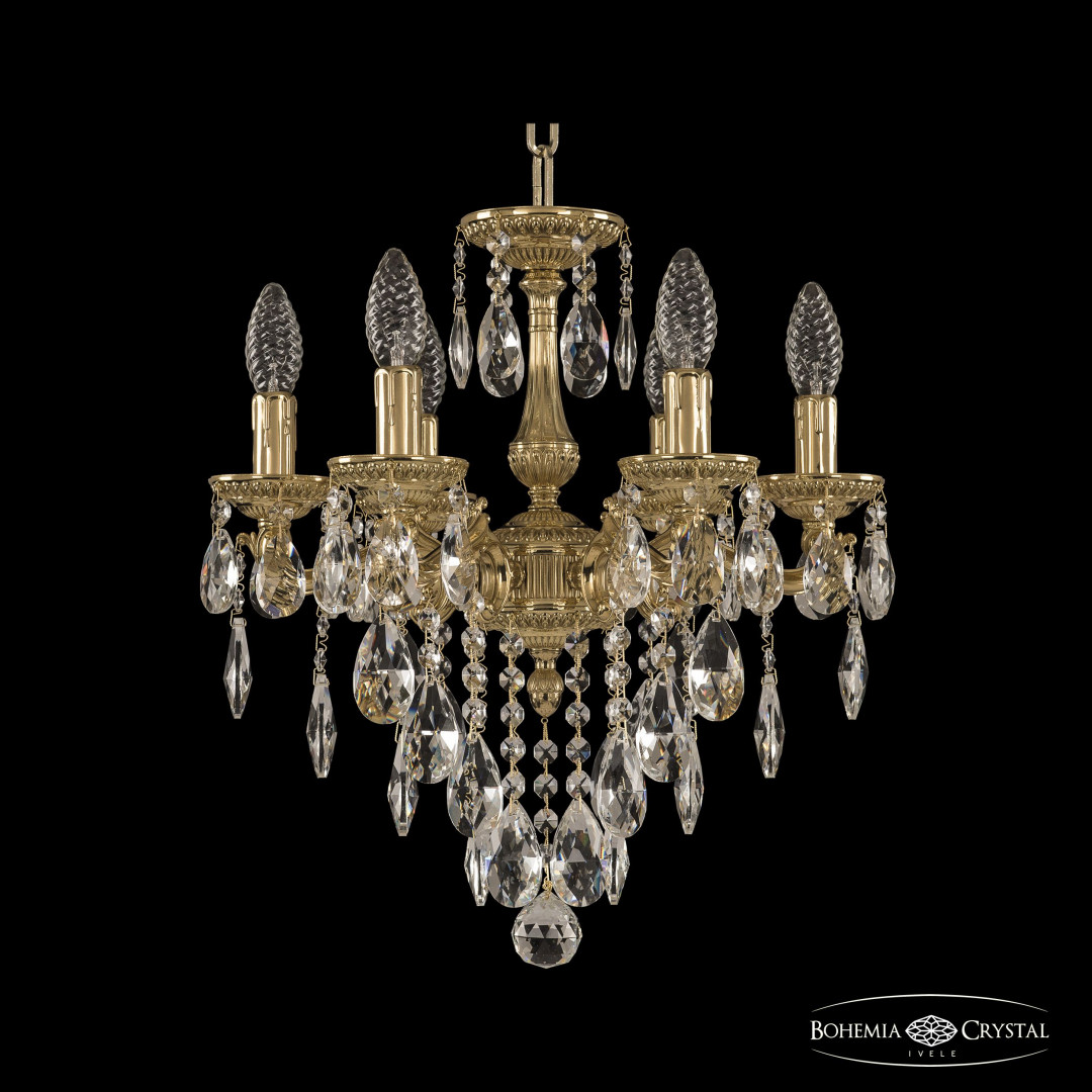 Люстра бронзовая с хрусталём 75102/6/125 B G