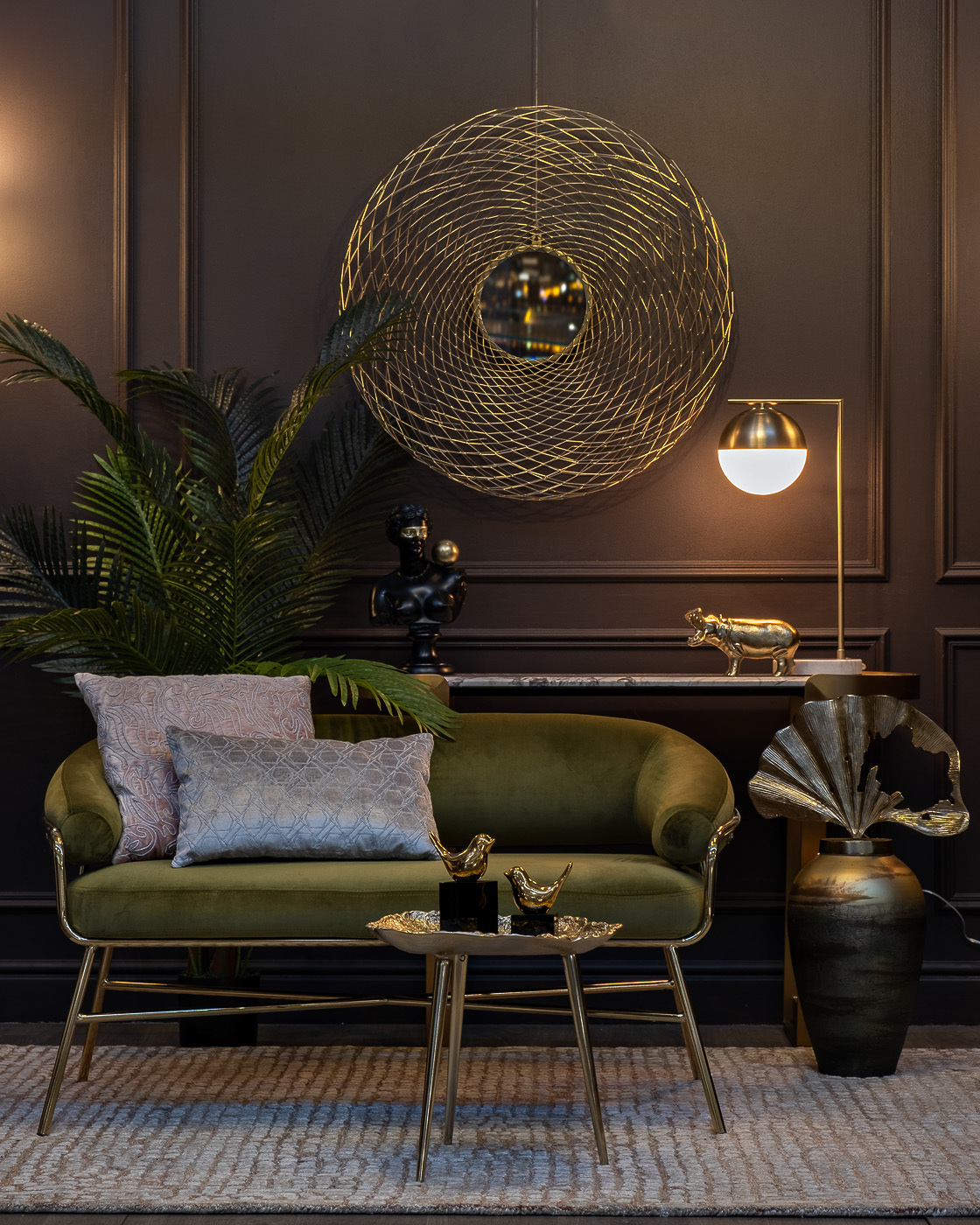 Зеркало декоративное с объемной металлической рамой Garda Decor 94PR-22350