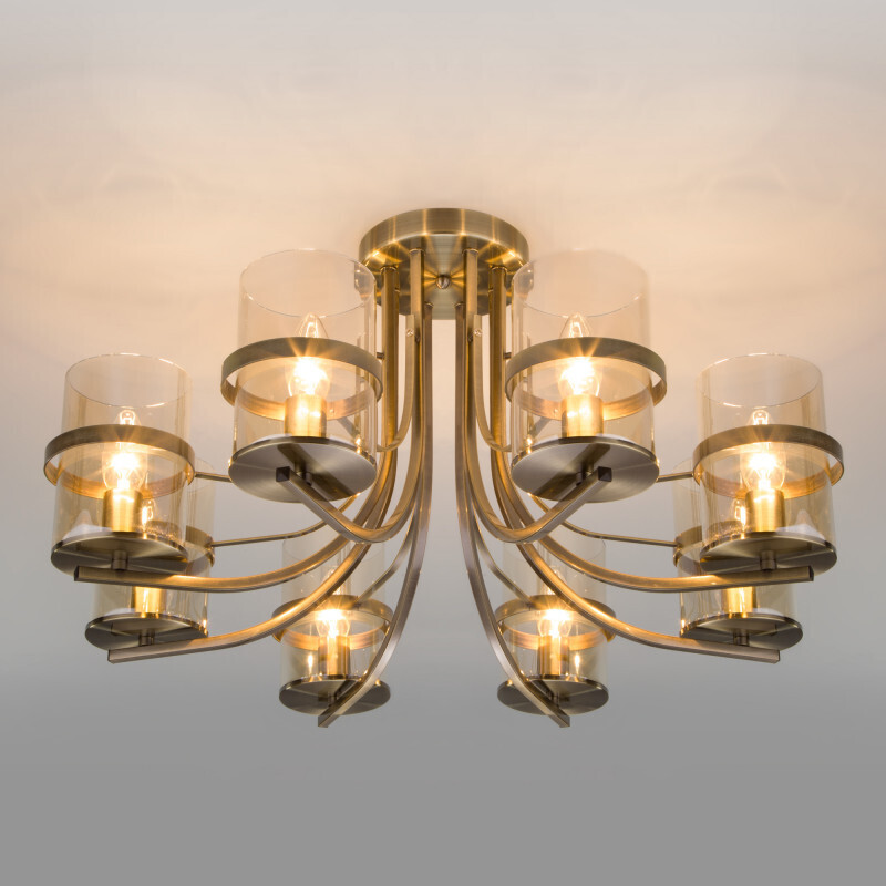 Люстра на штанге Eurosvet 60085/8 античная бронза