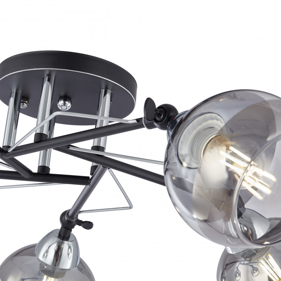 Люстра с плафонами 323685/5B BK+CR Arte Milano