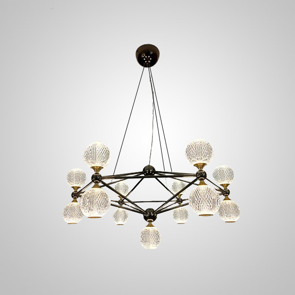 Подвесная люстра TRENTON L13 Black by ImperiumLoft