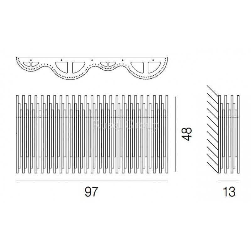 Настенный светильник Vistosi DIADEMA AP K1