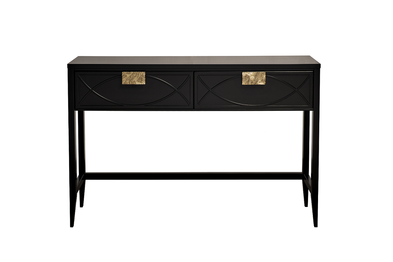 Консоль черная с ящиками Garda Decor 151SV-00003