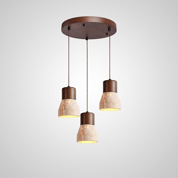 Подвесной светильник MELIUS TRIO A Dark brown Диск by ImperiumLoft