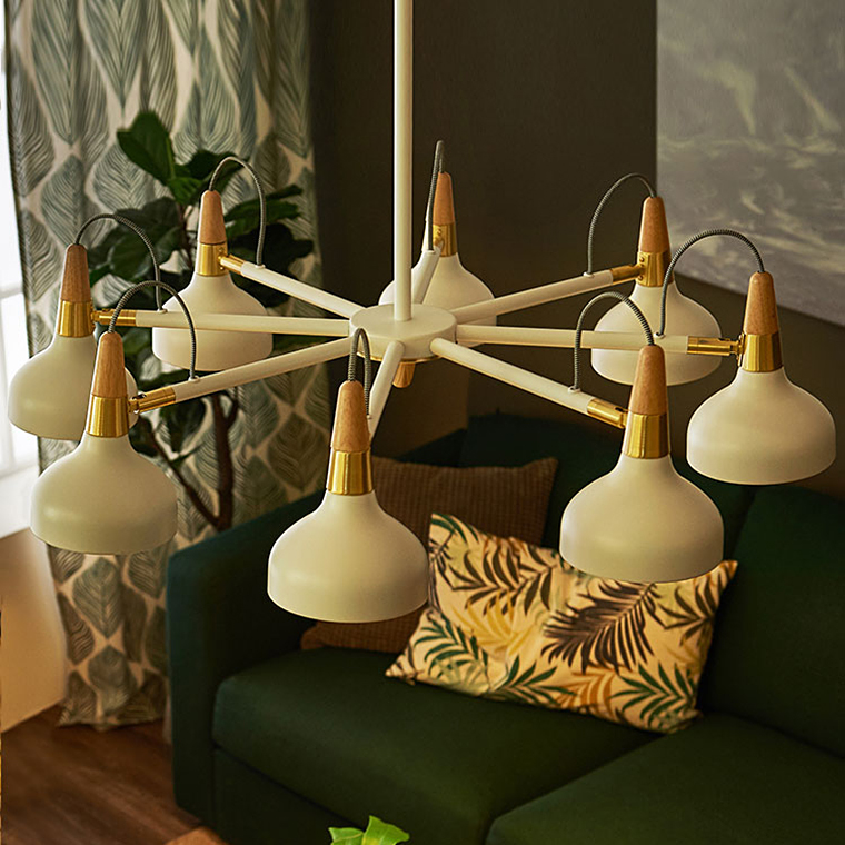Люстра на штанге OPLAND A 5 lamps White by ImperiumLoft
