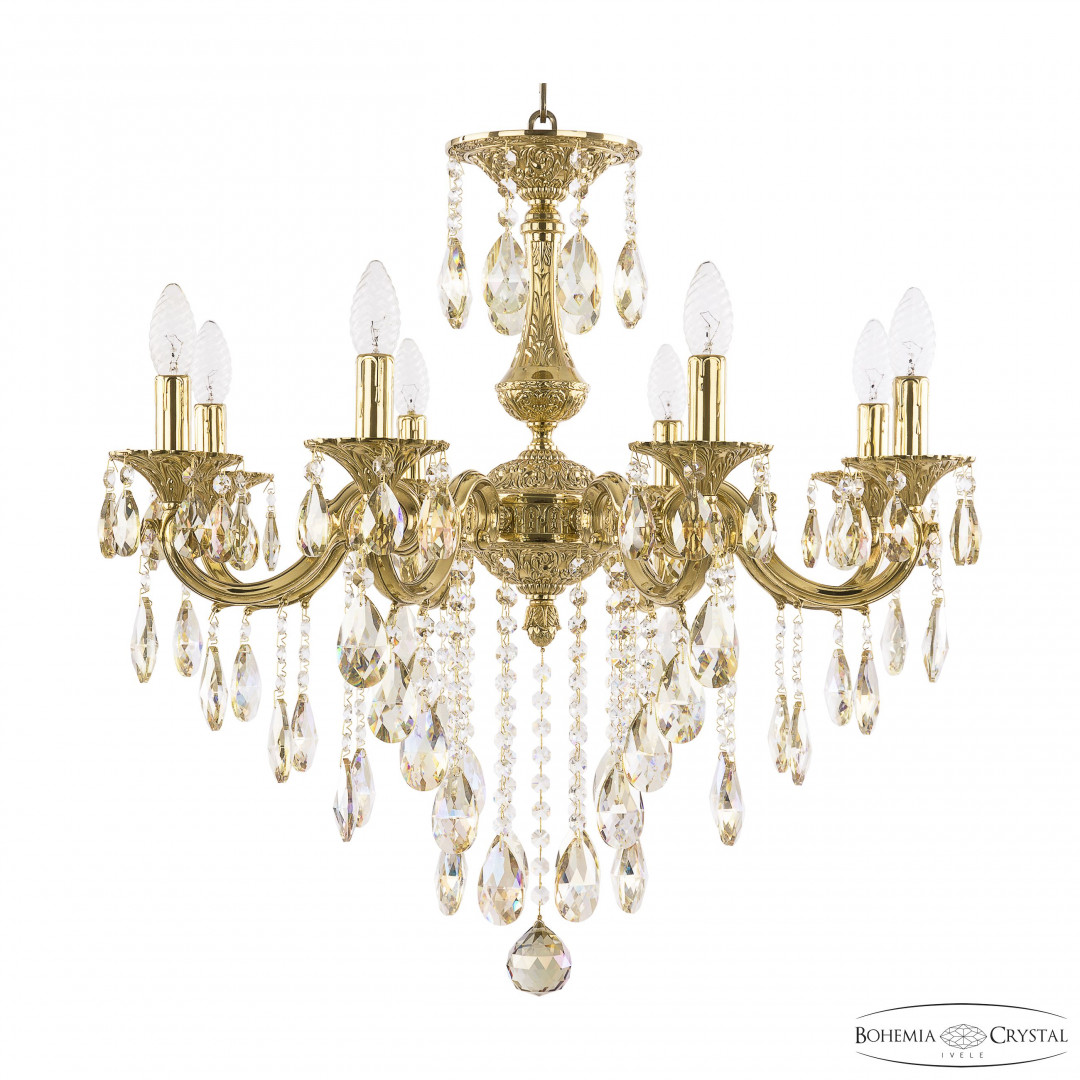 Люстра бронзовая с хрусталём 72101/8/210 B G K801