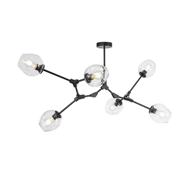 Люстра Адель Branching Bubble Chandelier L6 Black Amber by ImperiumLoft