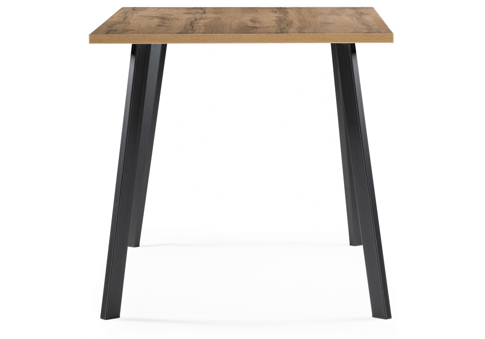 Стол деревянный Woodville Тринити Лофт 120x80x75 25 мм дуб вотан / черный матовый 539242