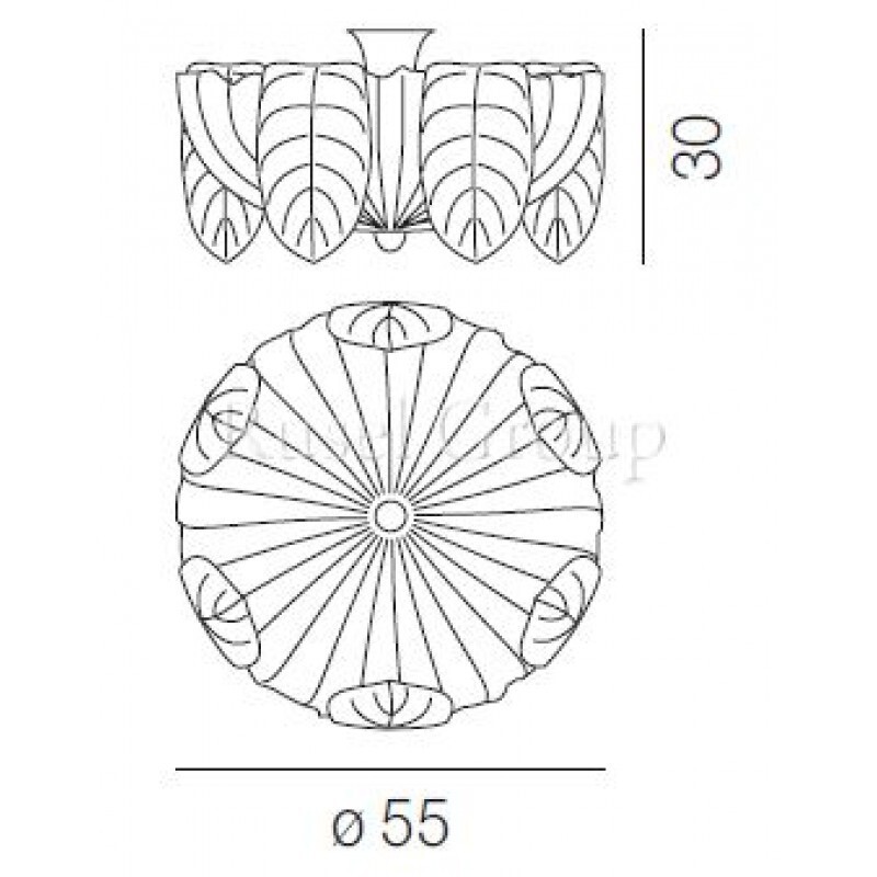 Потолочный светильник Vistosi RIGA PL 6