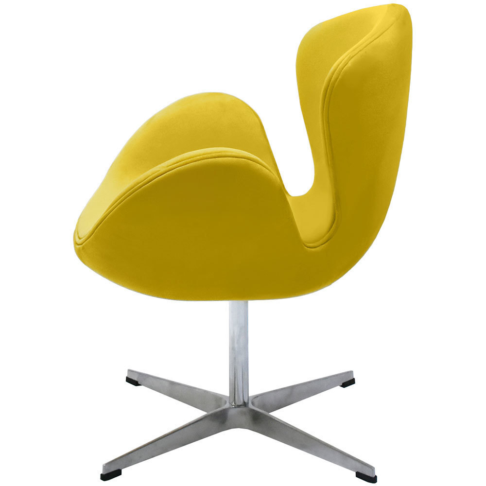 Кресло SWAN CHAIR жёлтый, искусственная замша Bradex Home FR 0658