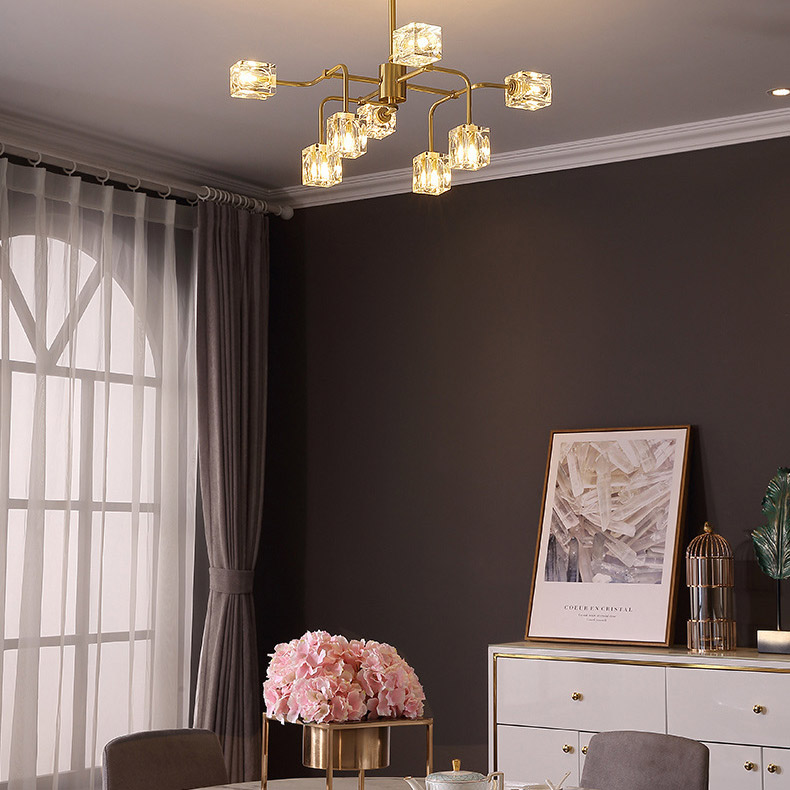 Потолочная люстра MICHAL L8 Brass by ImperiumLoft