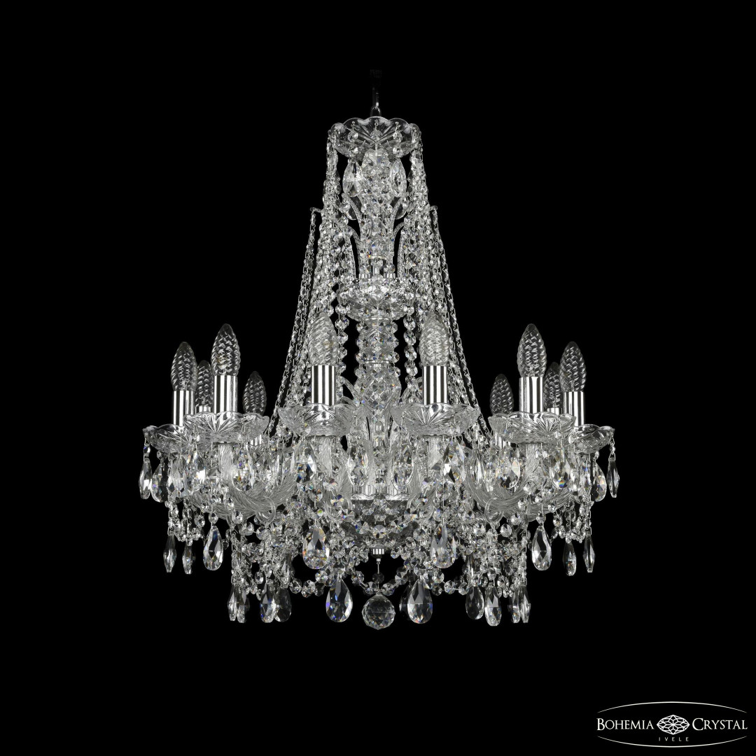 Люстра хрустальная 1411/12/195/XL-65 Ni