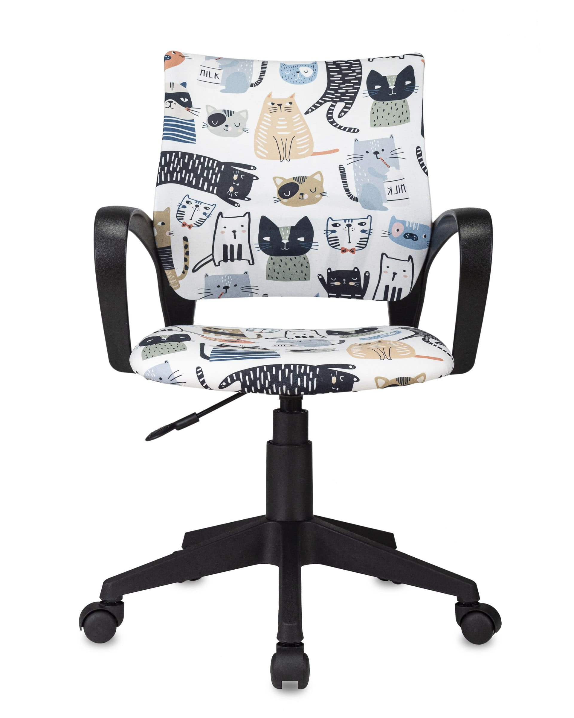 Кресло детское Бюрократ BUROKIDS 1 мультиколор коты крестовина пластик Stool Group