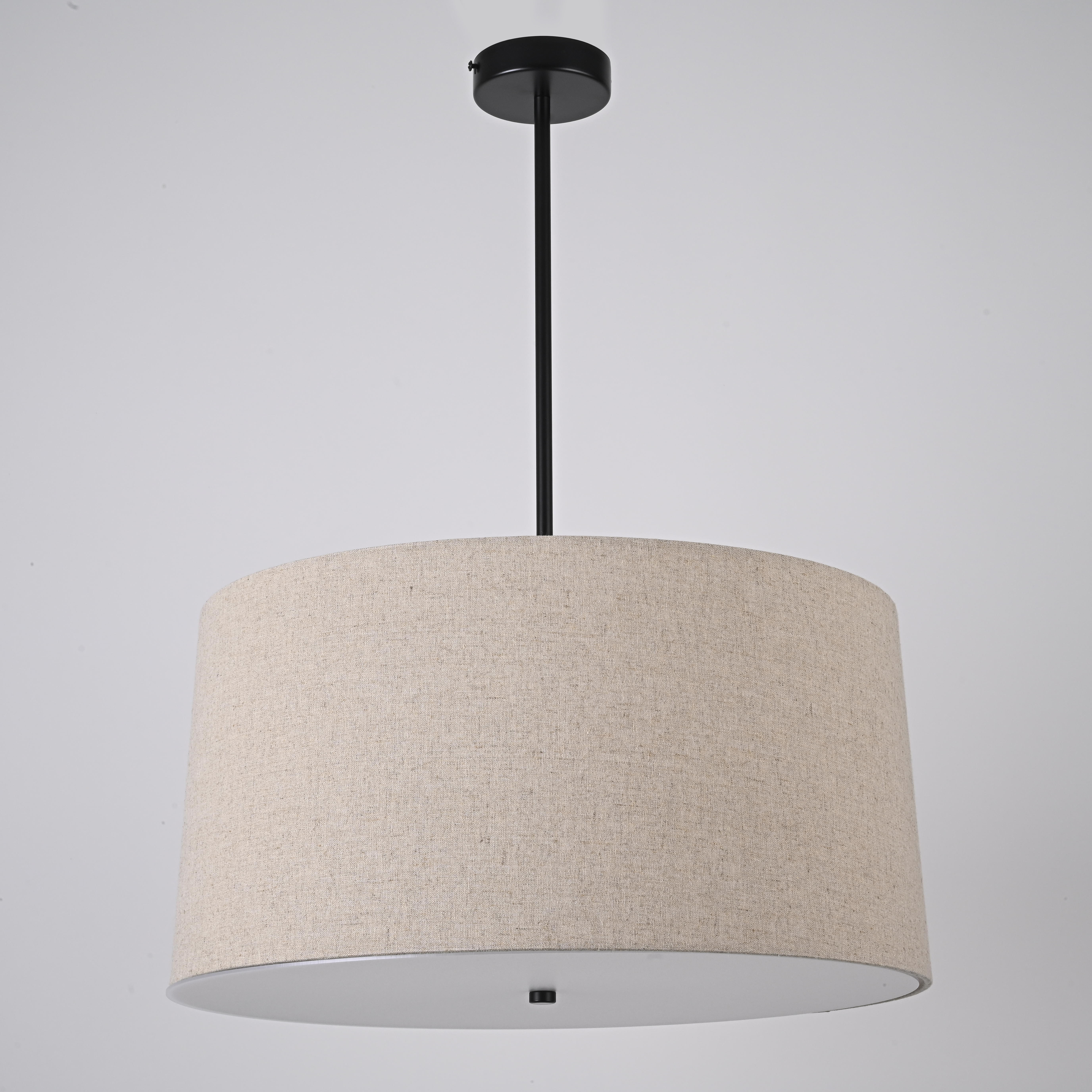 Люстра RH ROUND Linen Shade Pendant by ImperiumLoft