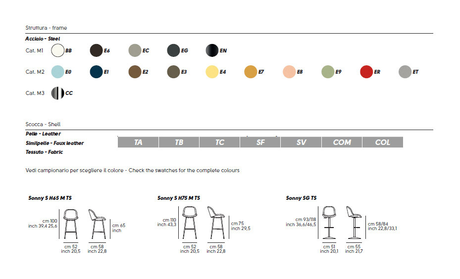 Барный стул Midj Sonny SG TS S1520ZT