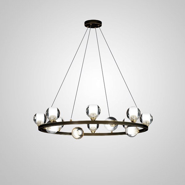 Подвесная люстра ILIANA CH D80 Brass Black by ImperiumLoft