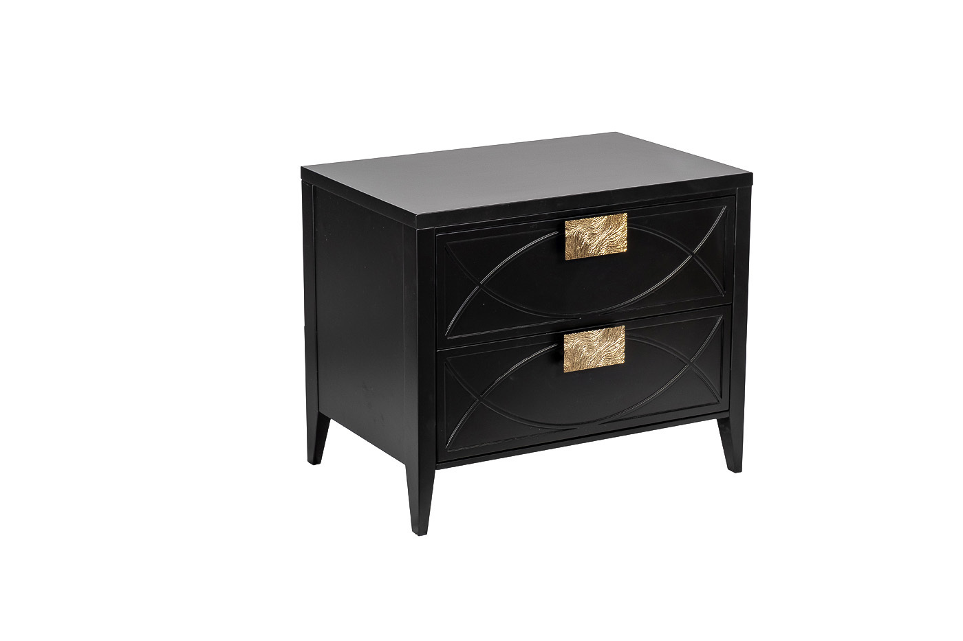Тумбочка прикроватная черная Garda Decor 98BP-GD02TUMB-CHERN