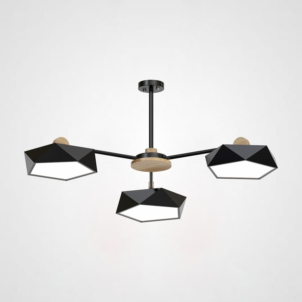 Подвесная люстра GEOMETRIC CH 3 черная by ImperiumLoft
