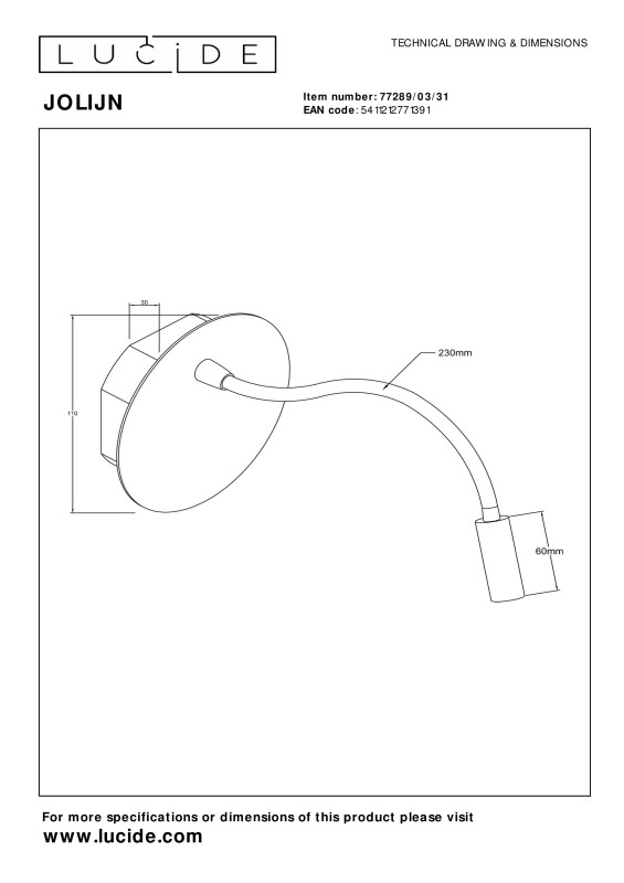 Бра LUCIDE 77289/03/31