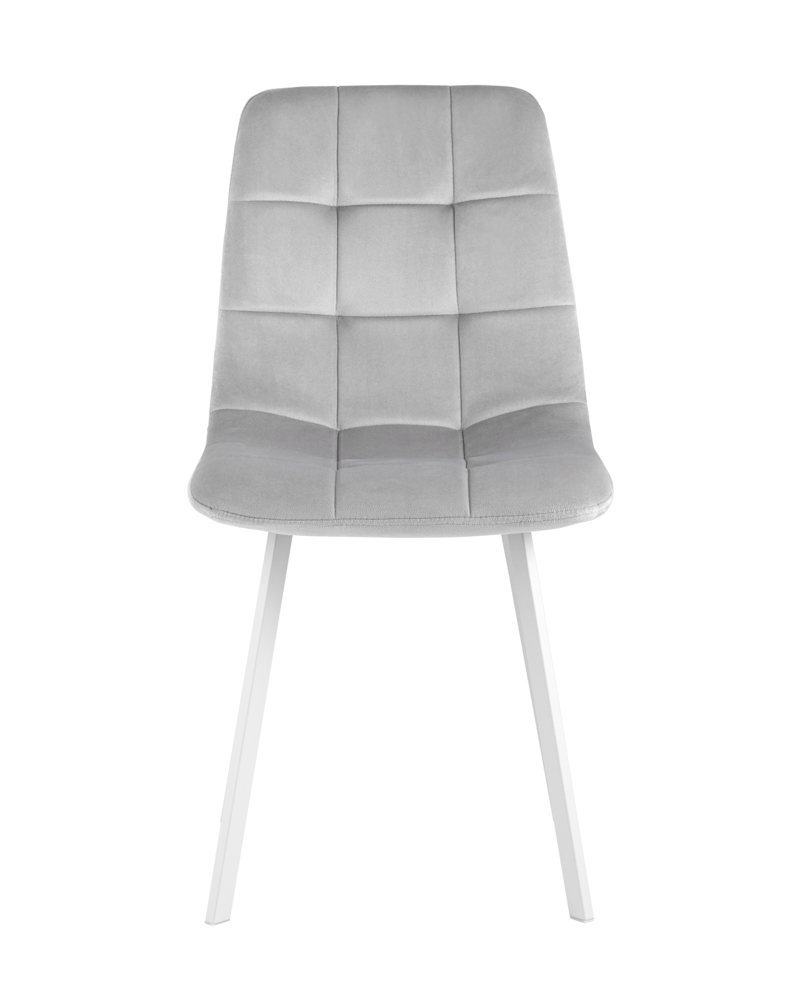 Стул Chilly велюр серебристый ножки белые Stool Group