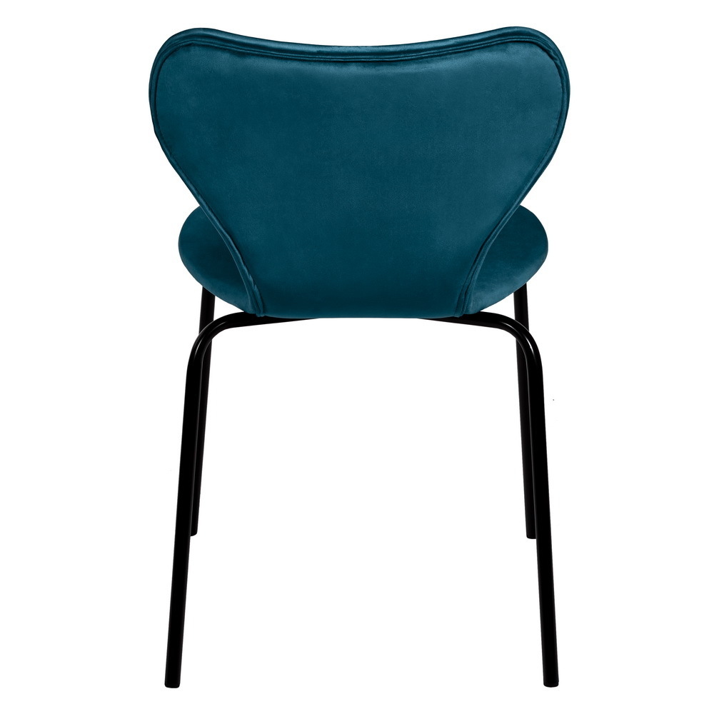 Стул Seven тёмно-бирюзовый велюр с чёрными ножками Bradex Home RF 0255