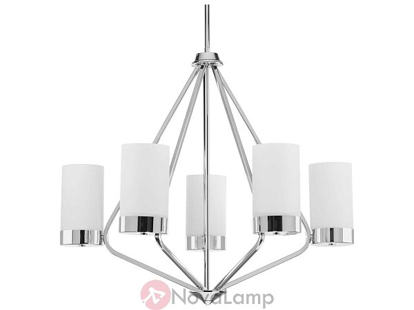 Люстра Progress Lighting Elevate Polished Chrome Five-Light Wide Chandelier by ImperiumLoft