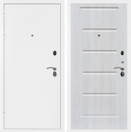 Дверь входная Graf Престиж Белая шагрень / МДФ 16 мм ФЛ-39 Дуб Филадельфия крем