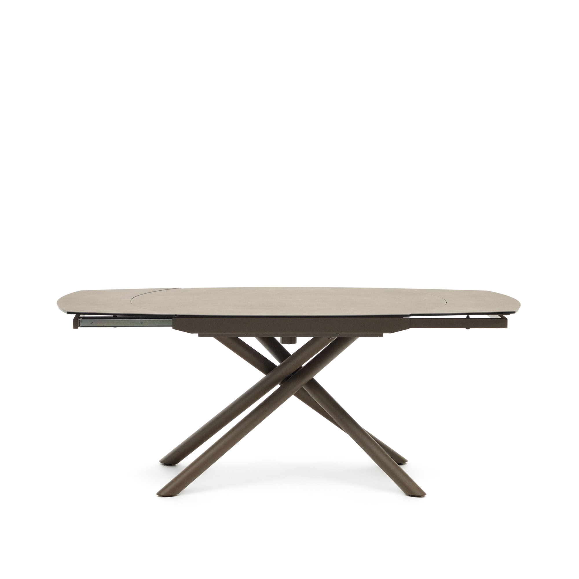 Yodalia Раздвижной стол из керамики и стали с коричневой отделкой 130 (190) x 100 см La Forma (ex Julia Grup)