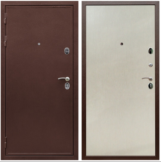 Дверь входная Graf Престиж 2 Антик медь / МДФ 6 мм ПЭ Венге светлый