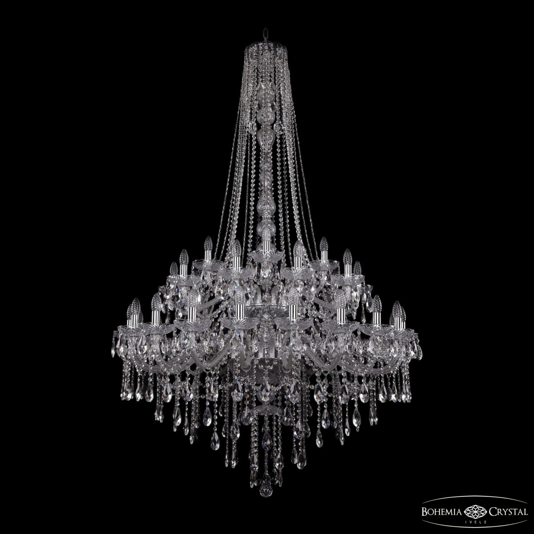 Люстра хрустальная 1415/20+10+5/400/h-185/2d Ni