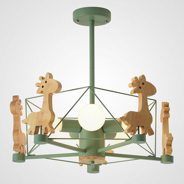 Потолочная люстра GIRAFFE Crystal Green by ImperiumLoft