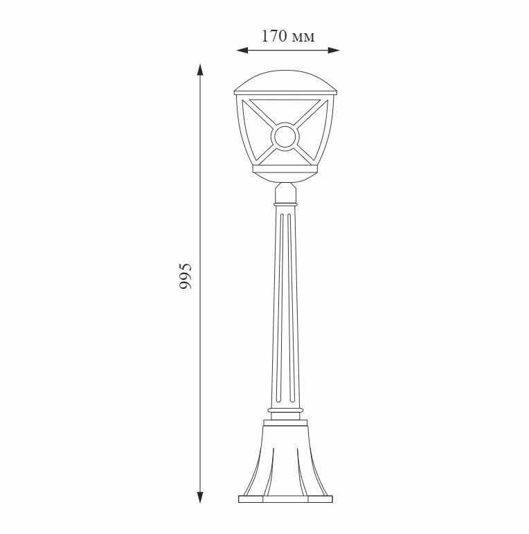 Садовый светильник Elektrostandard Columba F коричневый (GL 1022F)