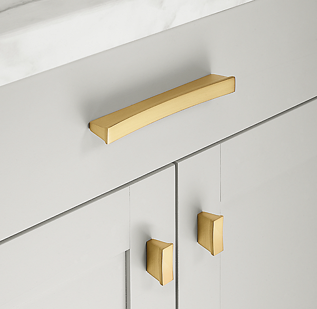 Ручка-скоба Restoration Hardware Jules L.10.2 Lac.Burnished Brass