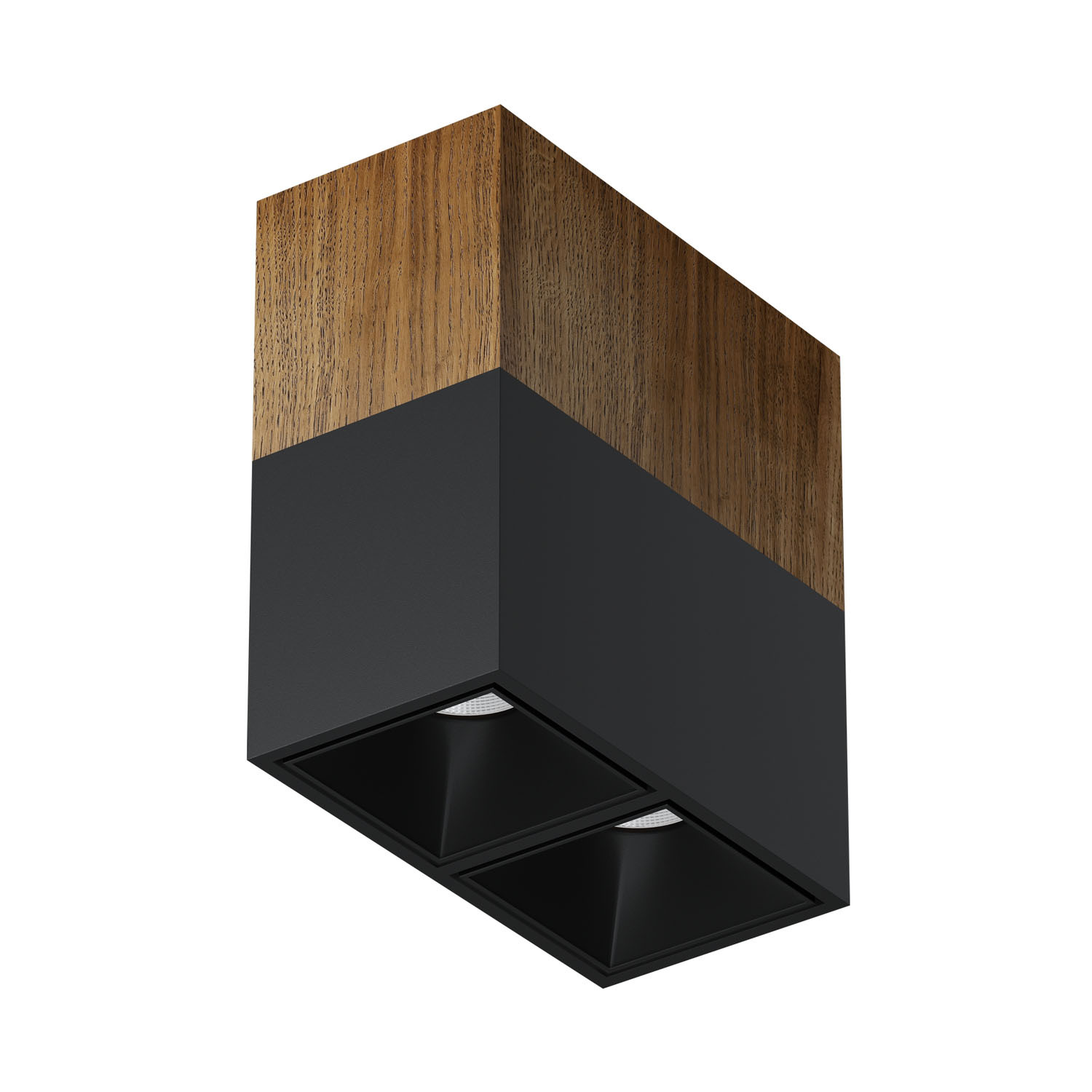 Накладной светодиодный светильник Ledron KUBING 2 Wooden 190 Black