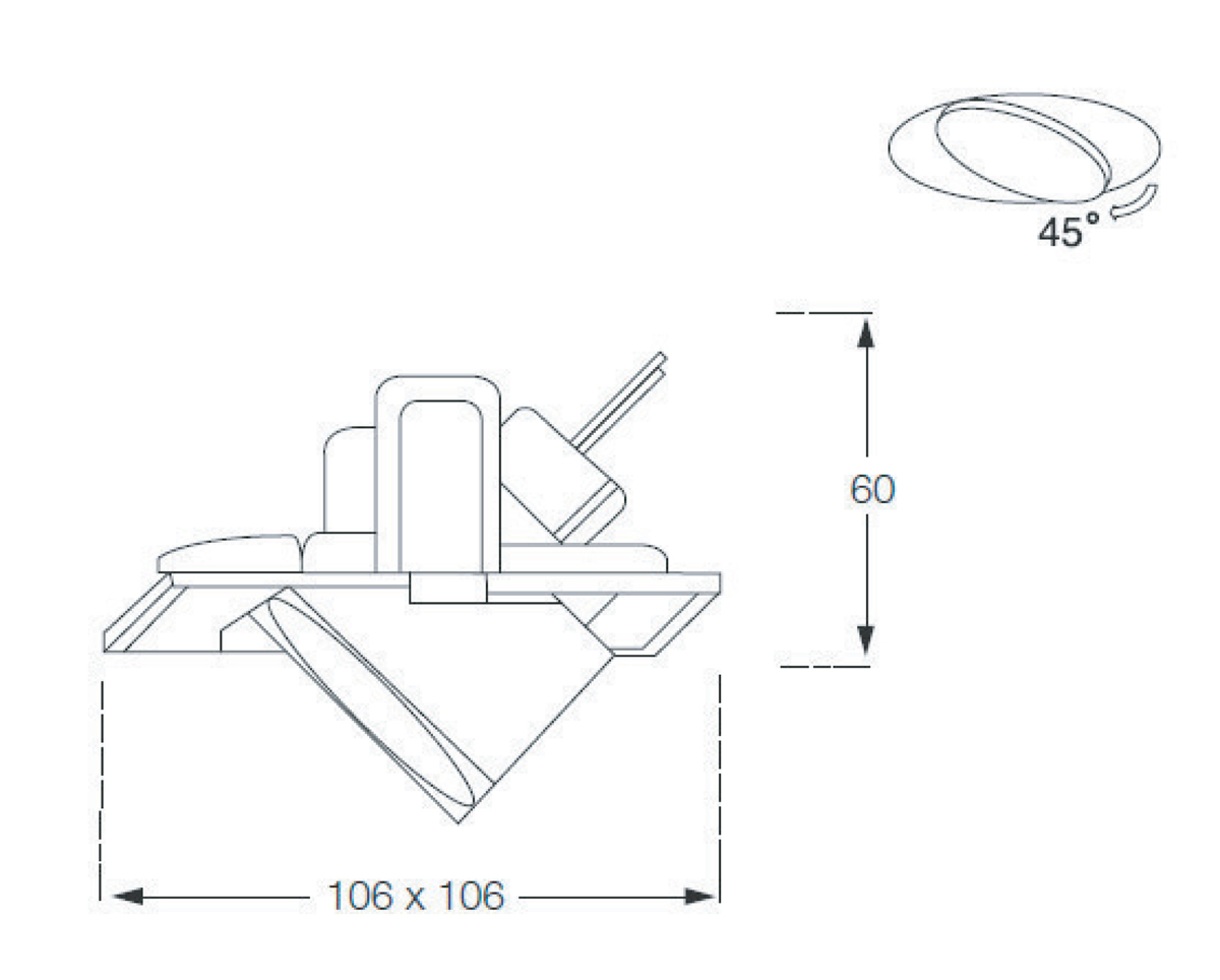 Cветильник встраиваемый Donolux SA1601RAL9003