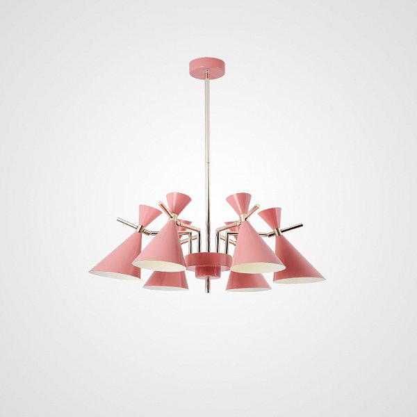 Люстра на штанге FRANKA D80 6 lamps Pink by ImperiumLoft