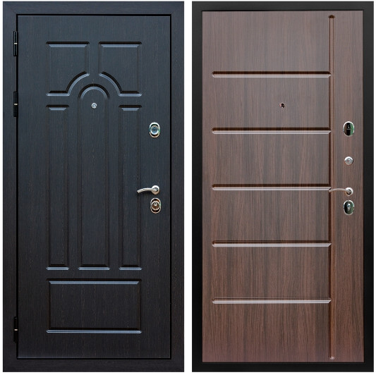 Дверь входная Graf Эврика МДФ 10 мм ФЛ-58 Венге / МДФ 16 мм ФЛ-102 Эковенге