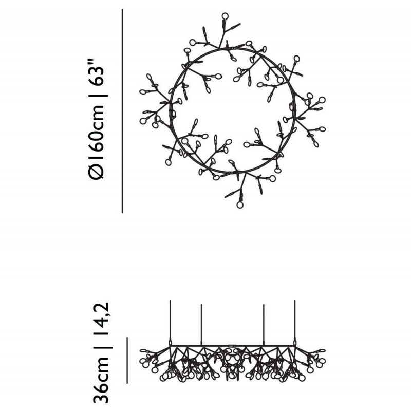 Подвесной светильник Moooi Heracleum The Small Big O nickel 10 MTR CABLE