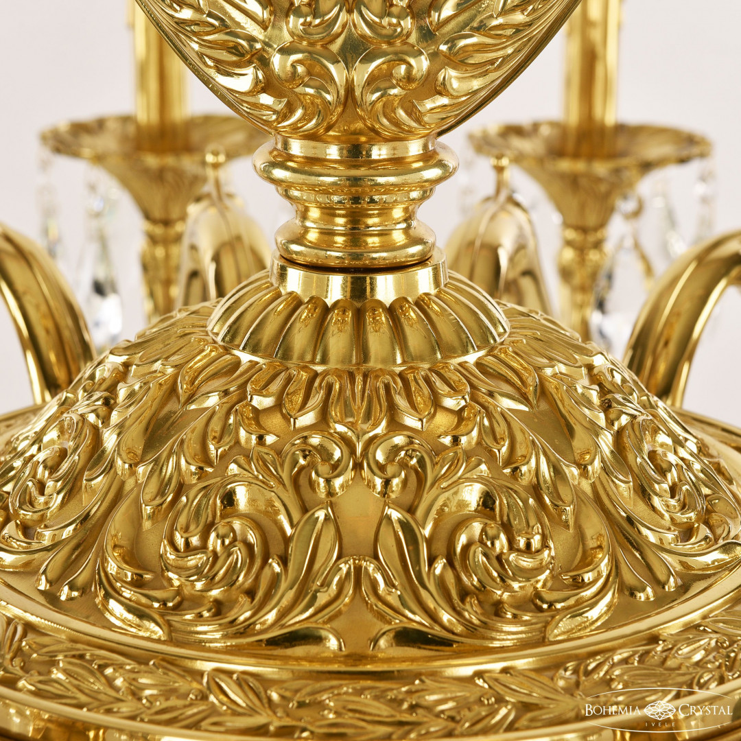 Люстра бронзовая с хрусталём 72302/16/360 A G