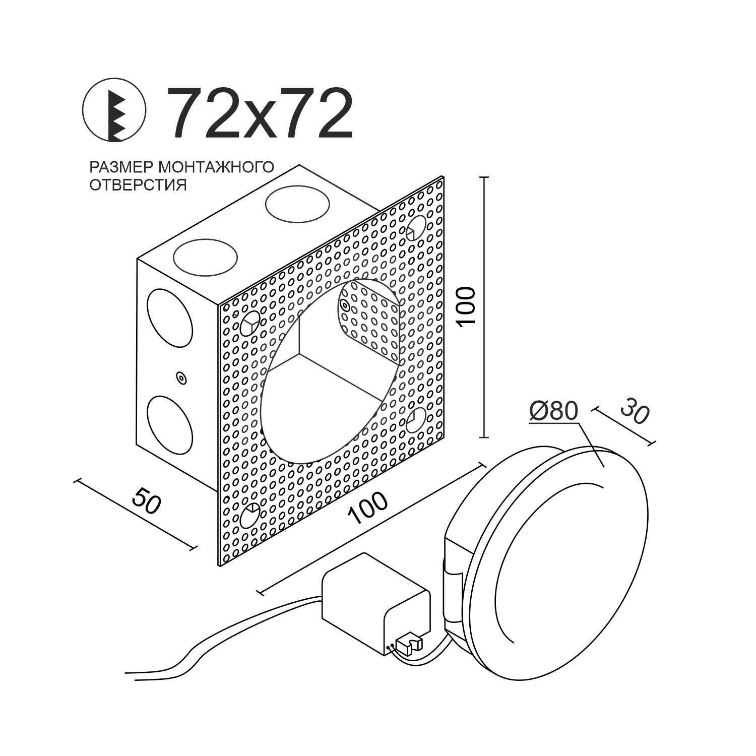 Встраиваемый светодиодный светильник для стен и ступеней Ledron GWR816 White Встраиваемый светодиодный светильник для стен и ступеней Ledron GWR816 White