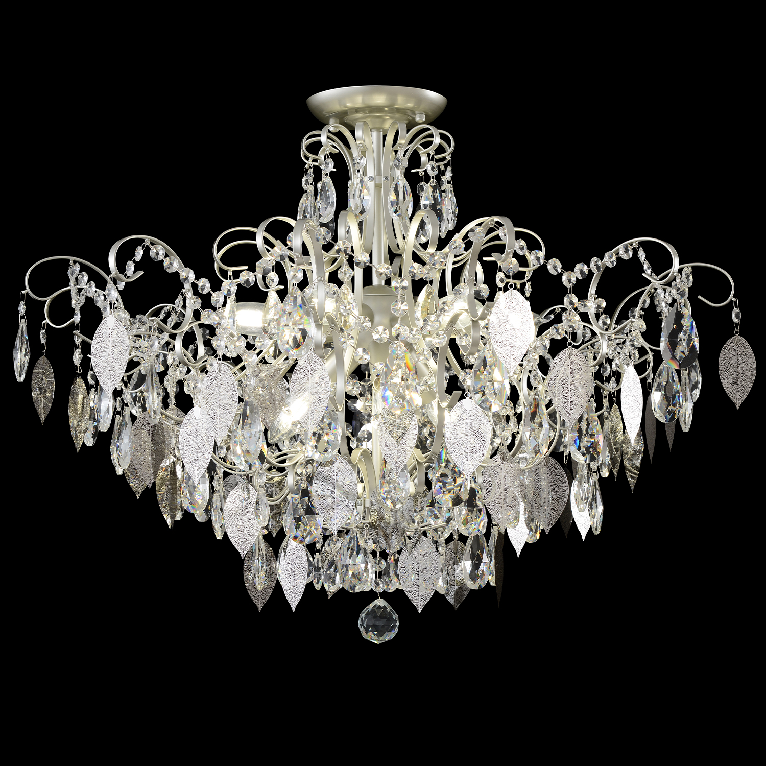 Светильник потолочный Crystal Lux ESMIRALDA PL9 SILVER