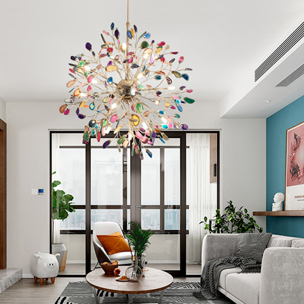 Потолочная люстра AGATE 8 L18 Multicolor by ImperiumLoft