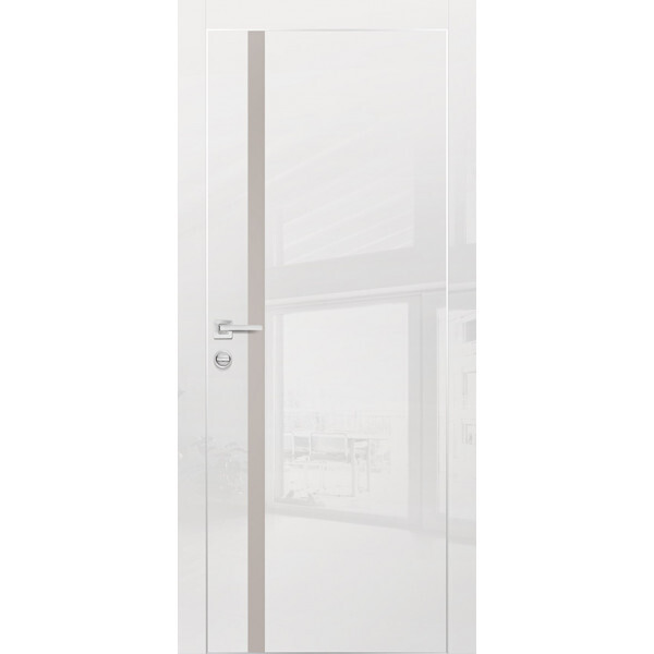 Межкомнатная дверь Graf HGX-8 Серый мателак Белый глянец (2000 х 700)