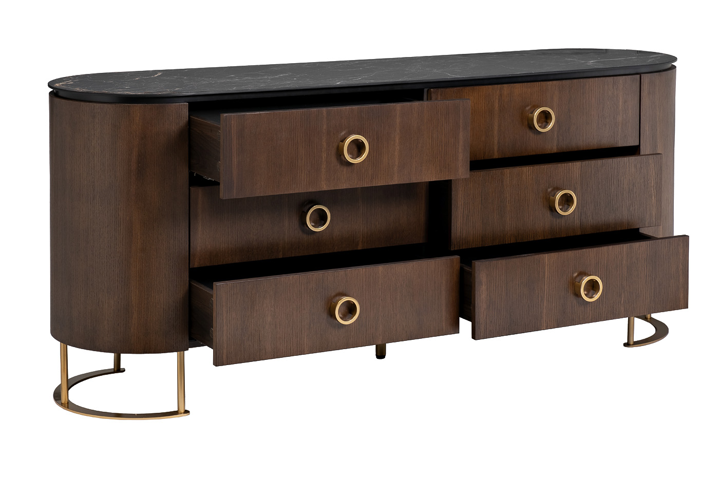 Комод с ящиками коричневый Garda Decor 40AD-00100